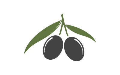 Design-Vorlage für das Symbol „Olivenfrucht“, Vektorgrafik v.10