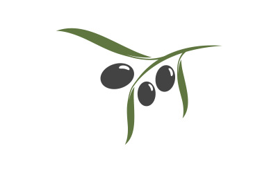 Design-Vorlage für Olivenfrucht-Symbol, Vektorgrafik v.17