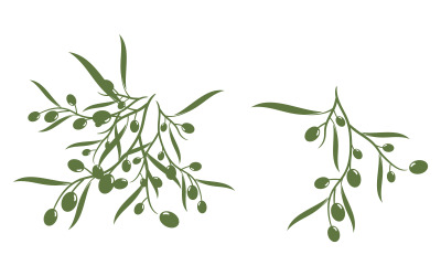 Designvorlage für Olivenfrucht-Symbol, Vektorgrafik v.2