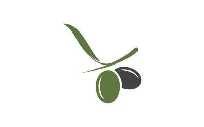 Designvorlage für Olivenfruchtsymbol, Vektorgrafik v.19