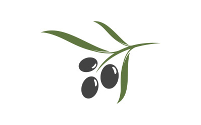 Designvorlage für Olivenfruchtsymbol, Vektorgrafik v.6