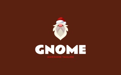 Einfache Gnome-Maskottchen-Logo-Vorlage