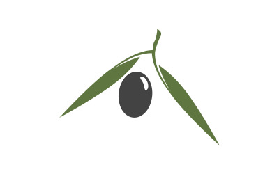 Modello di progettazione dell&amp;#39;illustrazione vettoriale dell&amp;#39;icona del frutto dell&amp;#39;olivo v.20