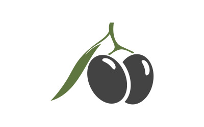 Modello di progettazione dell&amp;#39;illustrazione vettoriale dell&amp;#39;icona del frutto dell&amp;#39;olivo v.5