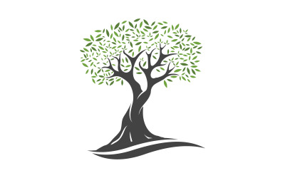 Modello di progettazione dell&amp;#39;illustrazione vettoriale dell&amp;#39;icona dell&amp;#39;albero di ulivo v.11