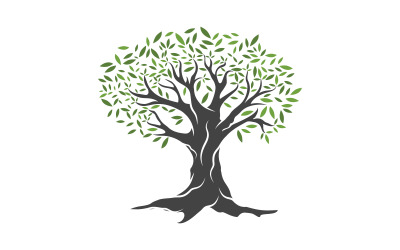 Modello di progettazione dell&amp;#39;illustrazione vettoriale dell&amp;#39;icona dell&amp;#39;albero di ulivo v.16