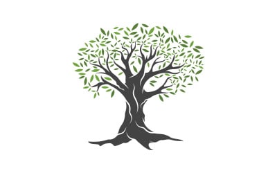 Olive Fruit Tree icon vector illustration design template v.14