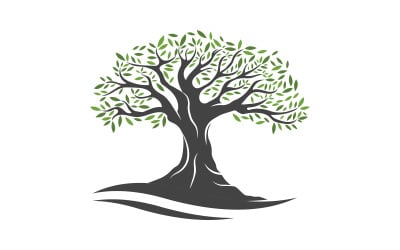 Olive Fruit Tree icon vector illustration design template v.8
