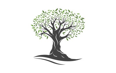 Olive Fruit Tree icon vector illustration design template v.9