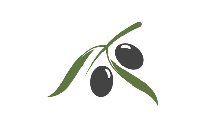 Zeytin Meyvesi simgesi vektör çizim tasarım şablonu v.4