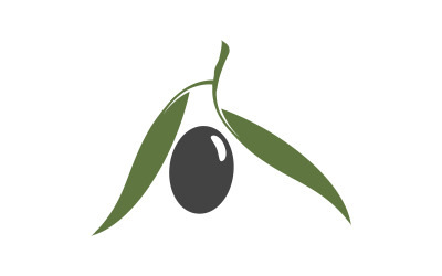 Zeytin Meyvesi simgesi vektör çizim tasarım şablonu v.9