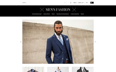 Erkek Kurumsal Moda Mağazası PrestaShop Teması