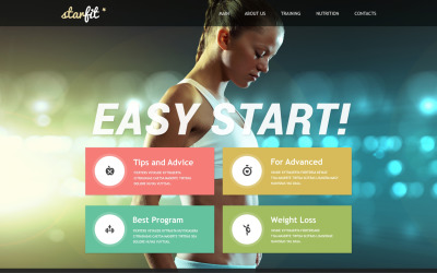 Plantilla de sitio web adaptable a fitness
