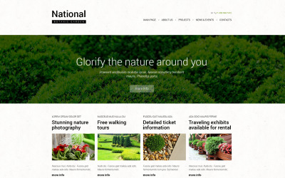 Plantilla de sitio web adaptable de diseño de jardines