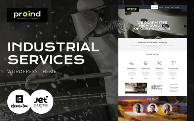 Proind - Многоцелевая современная тема WordPress Elementor для промышленных служб