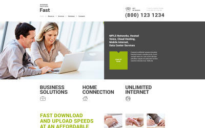 Responsive Fast Internet Provider Wordpress #49654