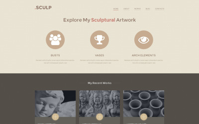 Responsives WordPress Theme für Skulptur #49624