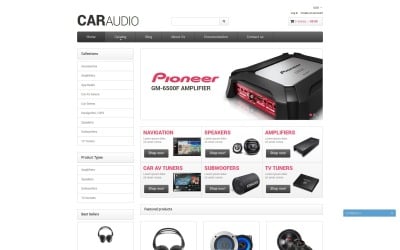Tema Shopify responsivo de áudio para carro