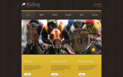 Tema WordPress responsivo para corridas de cavalos