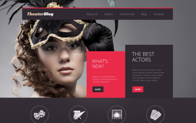 Thème WordPress adaptatif pour site de théâtre #49628