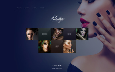 Webbplatsmall för skönhetssalong