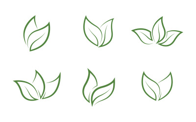 Blatt, Ökologie, Natur, vegan, Logo, Konzept, Design, Vorlage, v.1