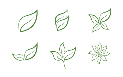 Blatt, Ökologie, Natur, vegan, Logo, Konzept, Design, Vorlage, v.2