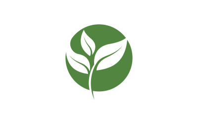 Blatt, Ökologie, Natur, vegan, Logo, Konzept, Design, Vorlage, v.5