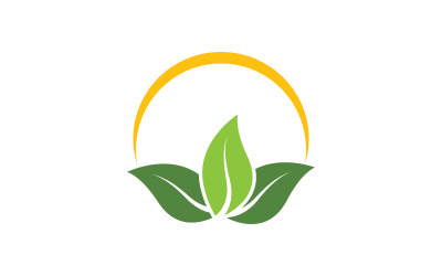 Blatt, Ökologie, Natur, vegan, Logo, Konzept, Design, Vorlage, v.6