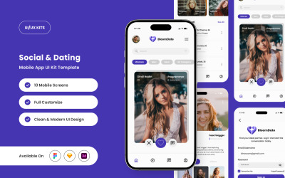 BloomDate - Modern &amp;amp; Playful Dating App UI Kit