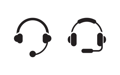 Call center Microfono icona Illustrazione vettoriale v.4