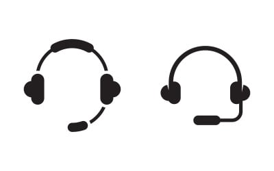 Call center Microphone icon Vector illustration v.2