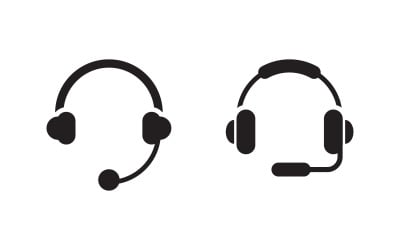 Call center Microphone icon Vector illustration v.4