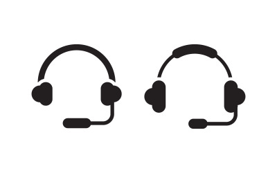 Callcenter Microfoonpictogram Vectorillustratie v.3