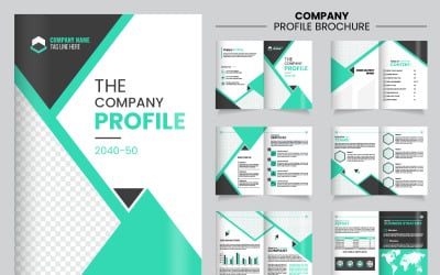 Company profile  bi-fold brochure template