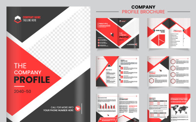Company profile brochure template design idea