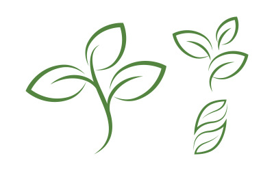 Ekologia liści natura weganizm koncepcja logo szablon projektowy v.10