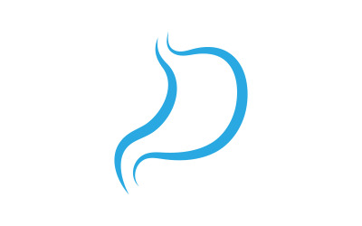 Icona di cura dello stomaco per la salute medica Logo design Template v.2