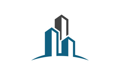 Logo-Designvorlage für Immobilien, Grundstücke und Bauwesen v.10