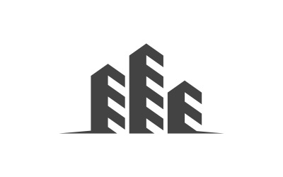 Logo-Designvorlage für Immobilien, Grundstücke und Bauwesen v.7