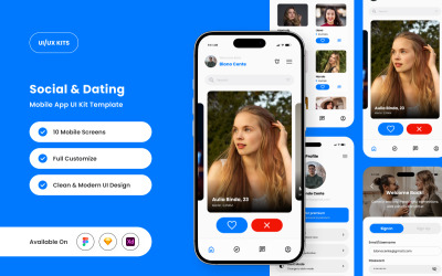 Luveo - Elegant &amp;amp; Minimalistisk Social Dating App UI Kit