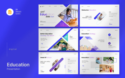 Modello di presentazione di Google per l&amp;#39;istruzione digitale 2037