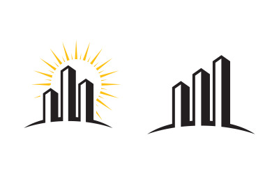 Modello di progettazione del logo per immobili, proprietà e costruzioni v.3