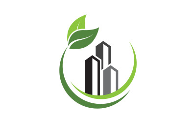 Modello di progettazione del logo per immobili, proprietà e costruzioni v.8