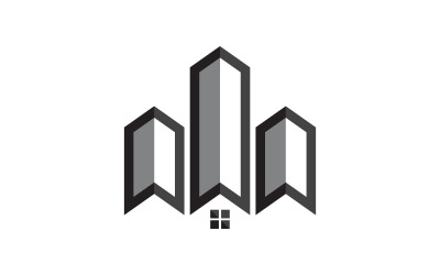 Szablon projektu logo dla nieruchomości, nieruchomości i budownictwa v.2