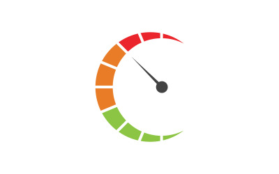 Tachometer-Symbol-Design, Logo-Vektorillustration v.3