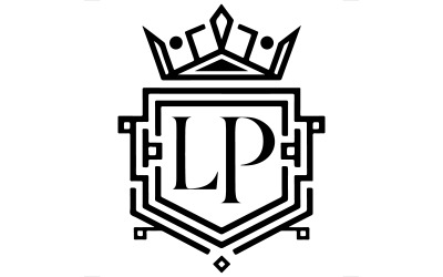 A contemporary logo design with the letters L and P