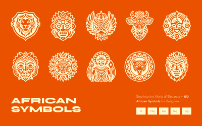 Collection de symboles africains