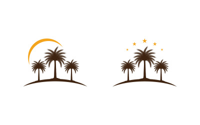Date fruit tree icon vector illustration logo template v.3