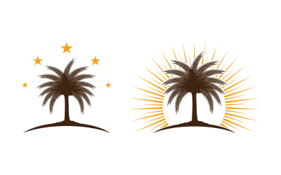 Date fruit tree icon vector illustration logo template v.4